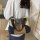 Contrast color large capacity canvas shoulder bag for women