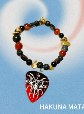 原创拨片手链串珠手作复古小众天然石送礼推荐学生创意礼物