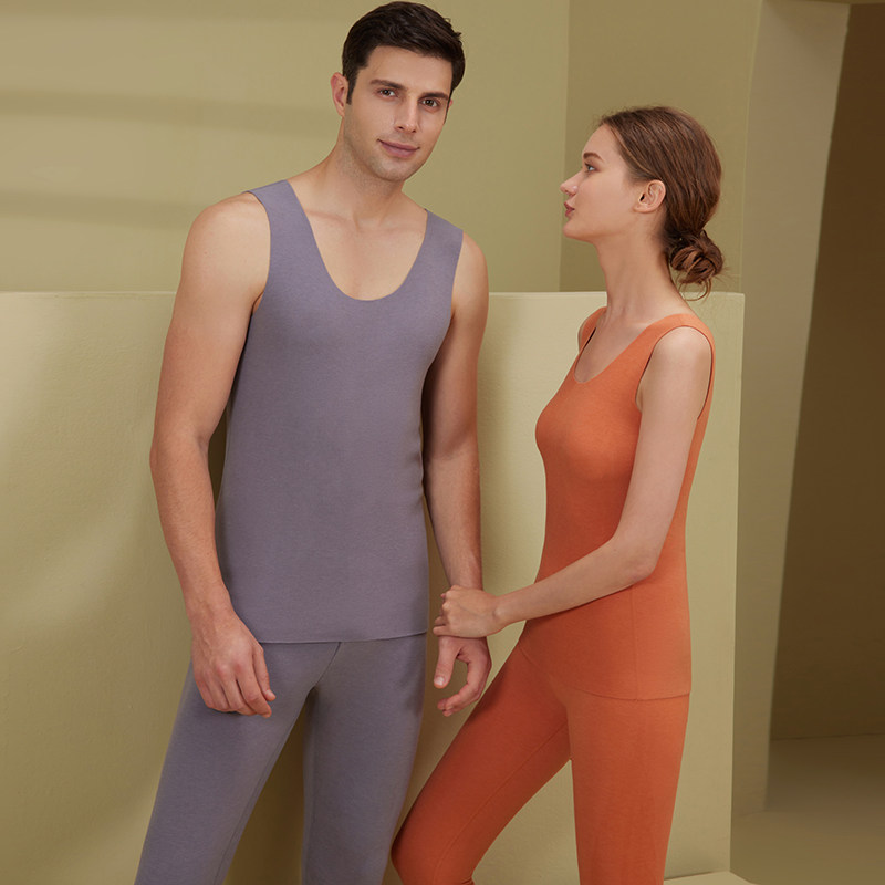 无袖保暖内衣女加厚加绒背心自发热男士无痕秋衣秋裤套装情侣冬季,淘宝优惠券,粉丝福利购,淘宝优惠卷
