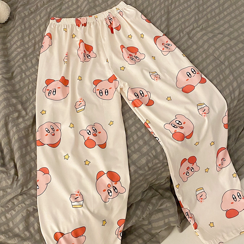 睡裤女春夏季居家空调长裤休闲裤子可外穿短裤防蚊ins宽松遛弯裤 - 图0