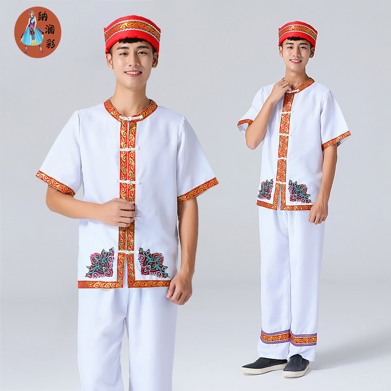 纳澜彩旗舰店新款彝族衣服男士壮族演出服装苗族佤族土家族少数民族舞蹈服成人2