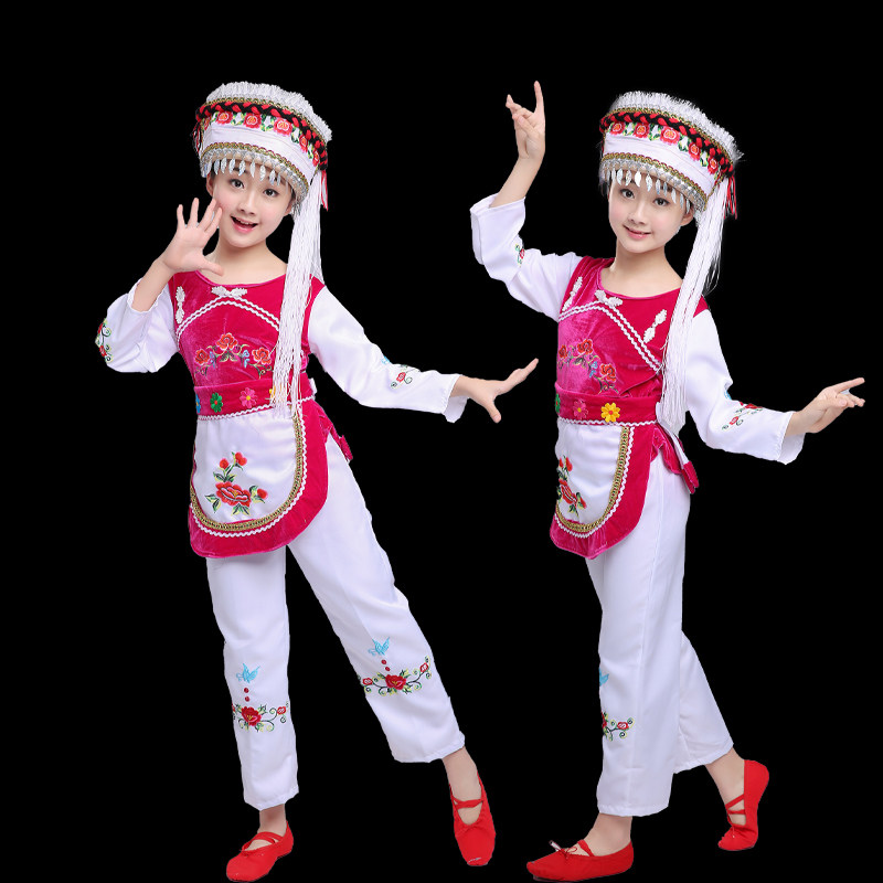 云南少数民族服装大理白族女童装 纳澜彩民族服装/舞台装