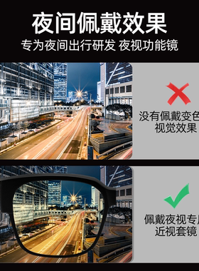 日夜两用夜视镜眼镜男近视套镜