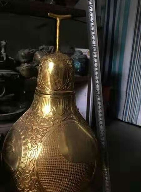 镇宅招财花卉客厅玄关开业铜葫芦