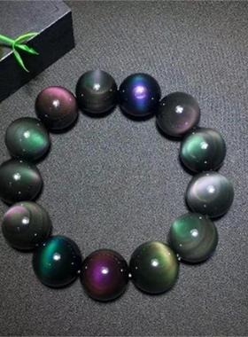 云朵黑曜石手链男女款活眼宇宙