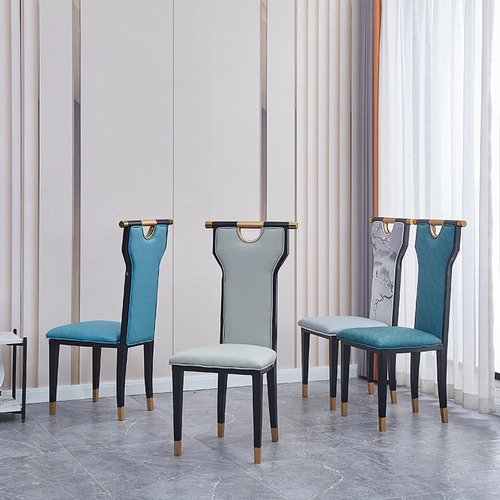 Ресторан легкий роскошный обеденный стул Современный простые банкетные дома коробка железной арт High Back Новый китайский отель стул