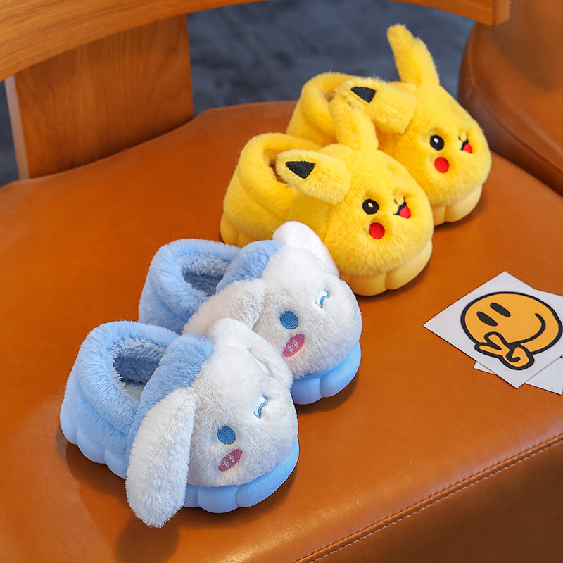 儿童包跟棉鞋女童秋冬季居家室内可爱卡通中大童宝宝加绒保暖棉拖,淘宝优惠券,粉丝福利购,淘宝优惠卷