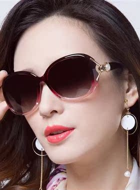 直销珍镜眼个太】女珠头潮新狸墨尚狐品狮镜性时牌镜太款阳流阳士