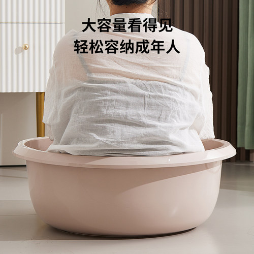 洗澡盆家用特大号加厚塑料脸盆儿童宝宝婴儿浴盆洗被子洗衣洗脚盆 - 图2