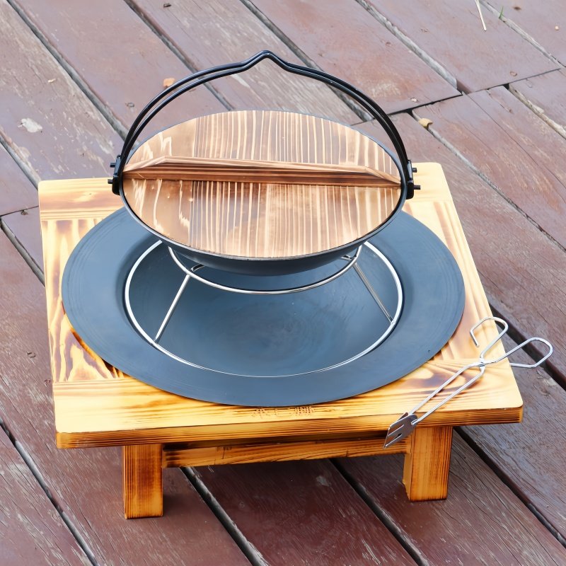 老式铸铁烤火盆农村家用碳火盆实木取暖烤火炉庭院围炉煮茶烧烤架,淘宝优惠券,粉丝福利购,淘宝优惠卷