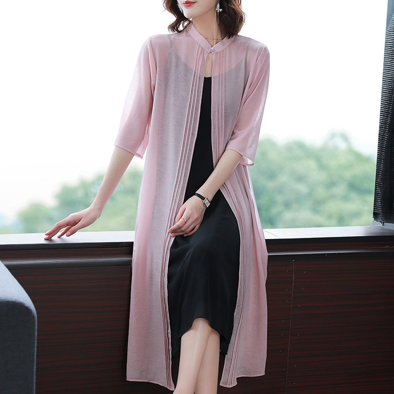 外搭雪纺开衫外套妈妈夏装薄款披风 姿必美蕾丝衫/雪纺衫