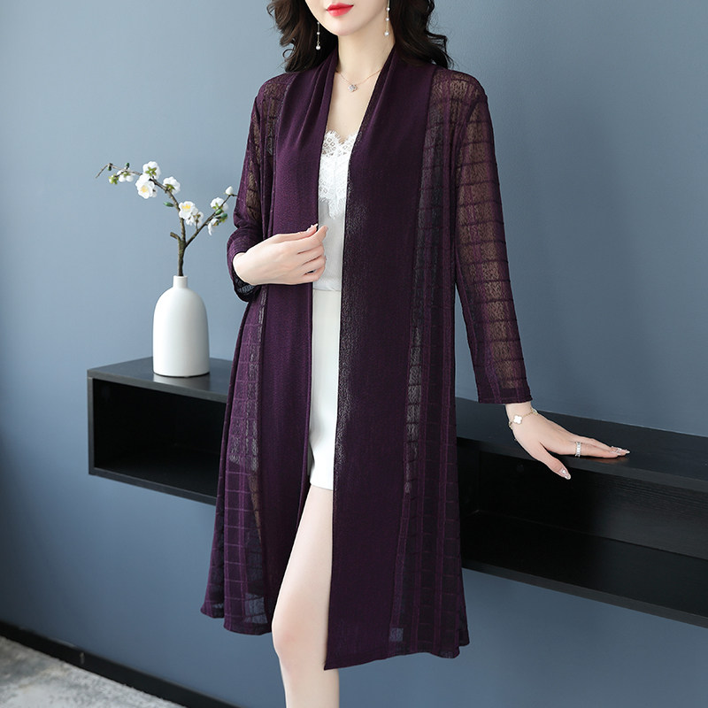 2022春夏新款外披风薄外套薄开衫 姿必美蕾丝衫/雪纺衫