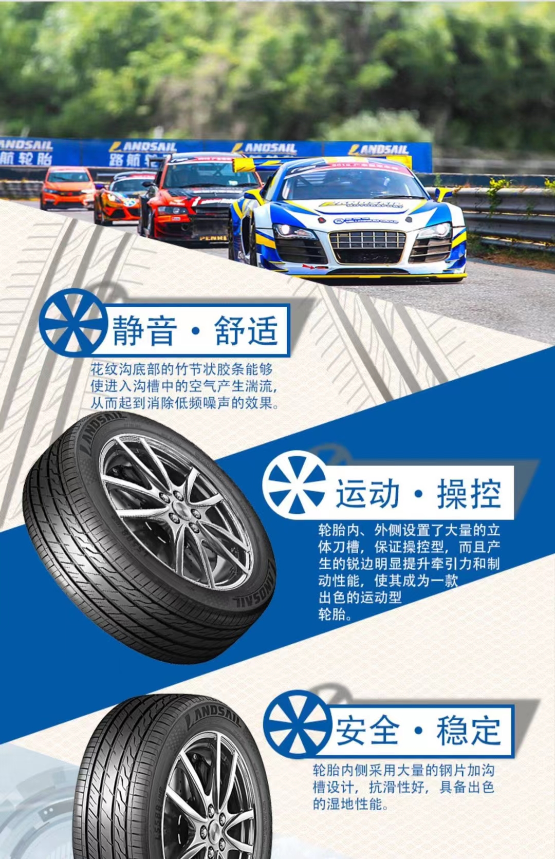 路航轮胎225/55R17 ZR 101W LS588迈锐宝奥迪A6 22555R17 2255517-图1