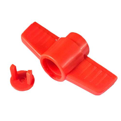 蝶柄全塑球阀手柄PPR球阀开关一字柄家用双活接球阀水管把手配件 - 图3