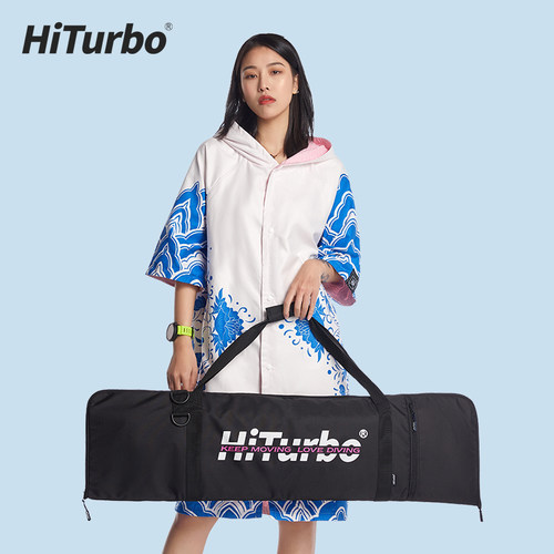 HiTurbo自由潜水纯碳纤维脚蹼包单肩收纳箱手提蛙鞋盒长脚蹼袋 - 图1
