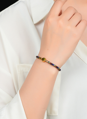 多彩情侣粉蓝色原创设计风手绳