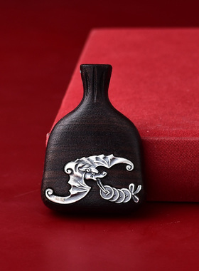 999足银蝙蝠福在眼前吊坠挂件