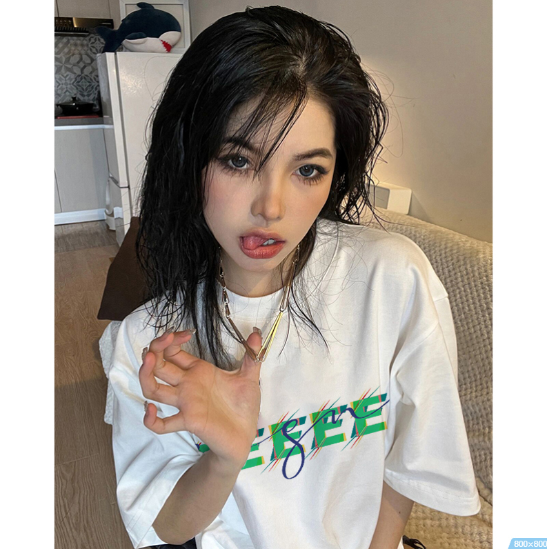美式潮牌T恤女短袖夏季新款宽松高级感