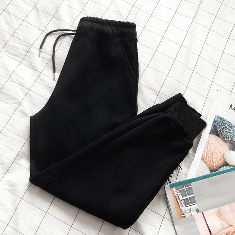 女裤宽松秋冬季2021新款显瘦运动裤 秘印休闲裤