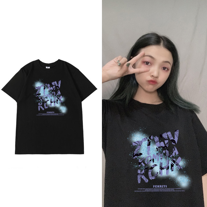 潮牌欧货大版短袖男2022春夏t恤 秘印T恤