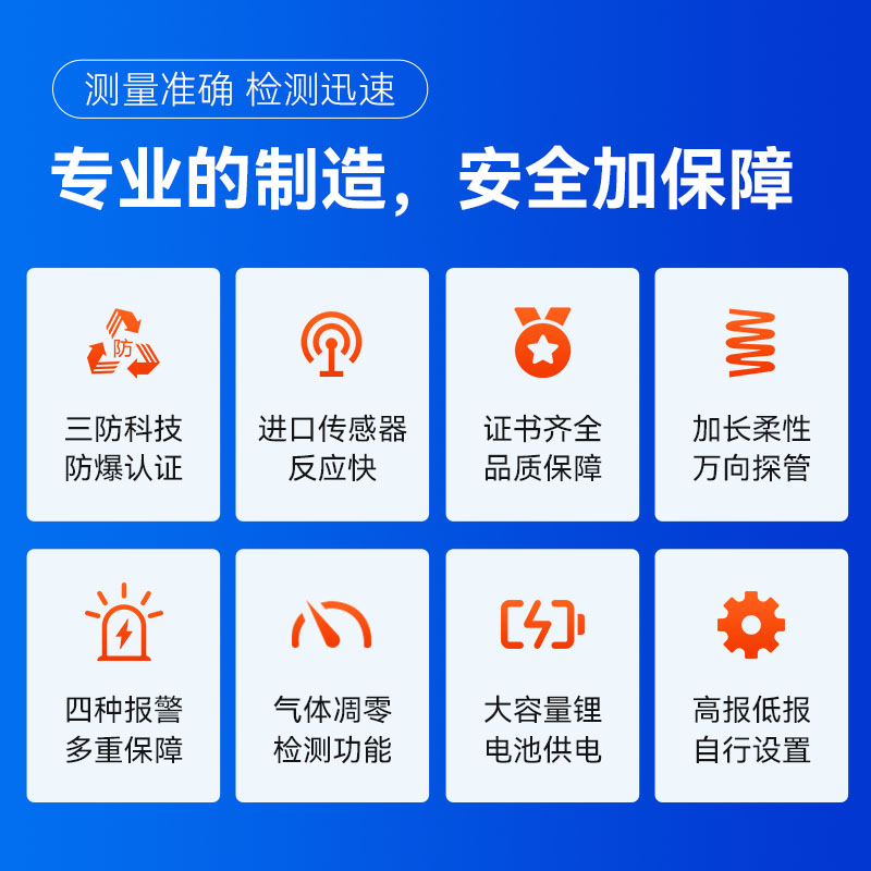 可燃气体检测仪天然气燃气冷媒检漏仪检测仪测漏仪煤气泄漏报警器-图2