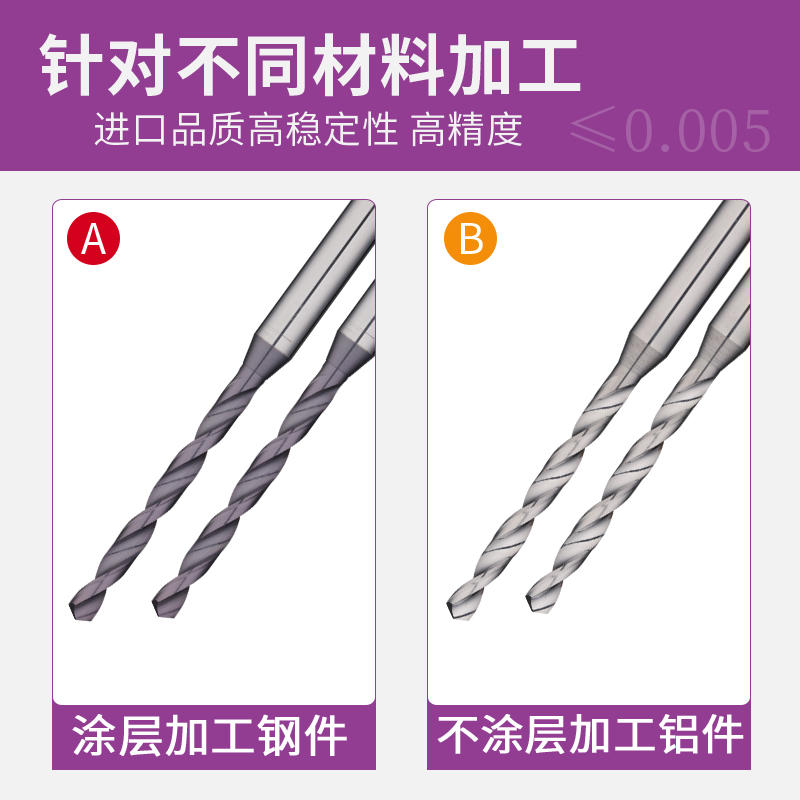 钨钢钻头加长合金钻头0.5~6.0整体硬质合金钻头加长麻花钻加长