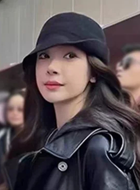 张婧仪同款羊毛呢显脸小渔夫帽