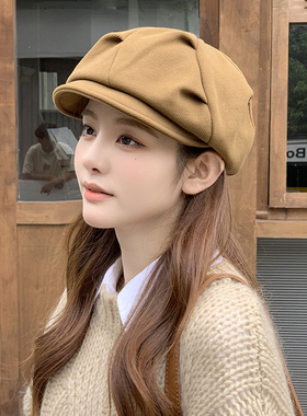 八角帽逛街休闲女春秋冬厂家直售