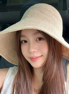 日系宽檐夏季女款防晒渔夫帽