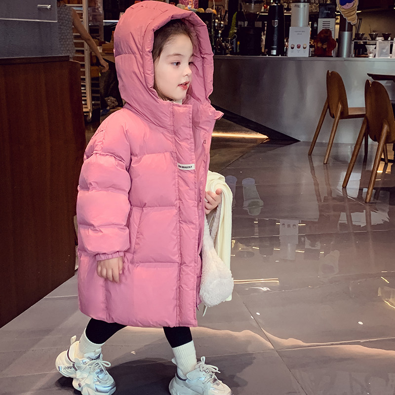 女童90白鸭绒羽绒服女孩冬季外套2025新款儿童加厚保暖连帽面包服,淘宝优惠券,粉丝福利购,淘宝优惠卷