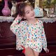 ຊຸດລອຍນ້ຳສາມສິ້ນ polka dot cherry ທີ່ມີສີສັນລະດູຮ້ອນຂອງເດັກຍິງ