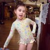 Girls summer star print sun protection swimsuit