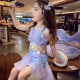 Little Mermaid Summer Suspender+Skirt+Hair Accessories