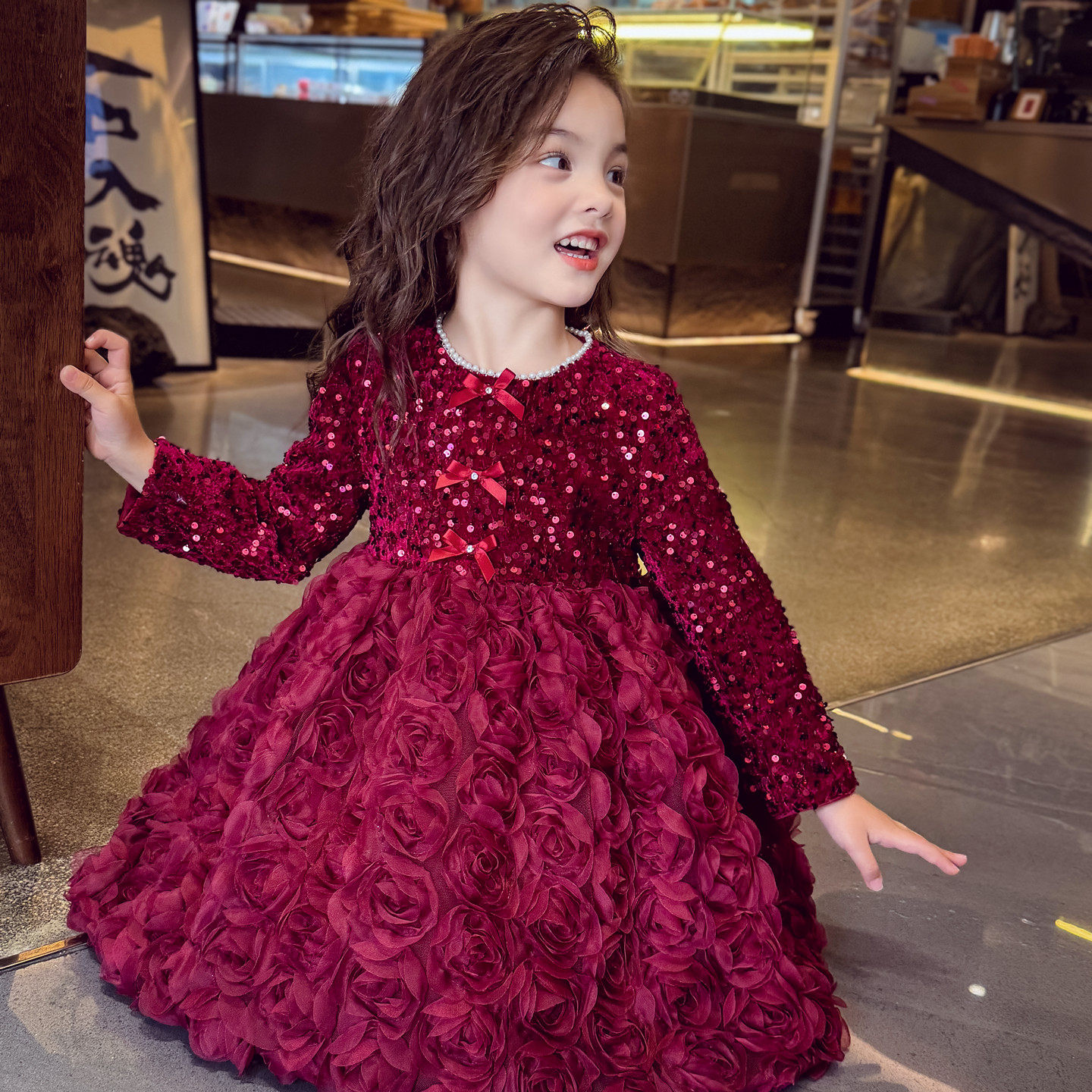 米米哈罗女童公主裙冬装2025新款儿童加绒网纱连衣裙女孩轻奢礼服,淘宝优惠券,粉丝福利购,淘宝优惠卷