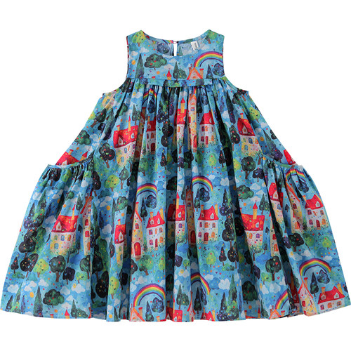 女童连衣裙夏装2025新款洋气儿童棉布裙子小女孩沙滩度假风背心裙 - 图3