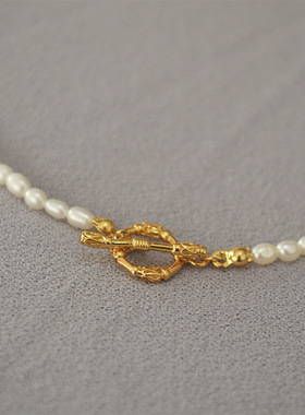 法式小众米粒珍珠锁骨链