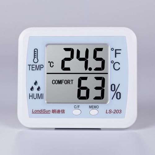 朗迪信电子温湿度计LS-203大屏幕温度计数字温度表家用室内高精度-图1