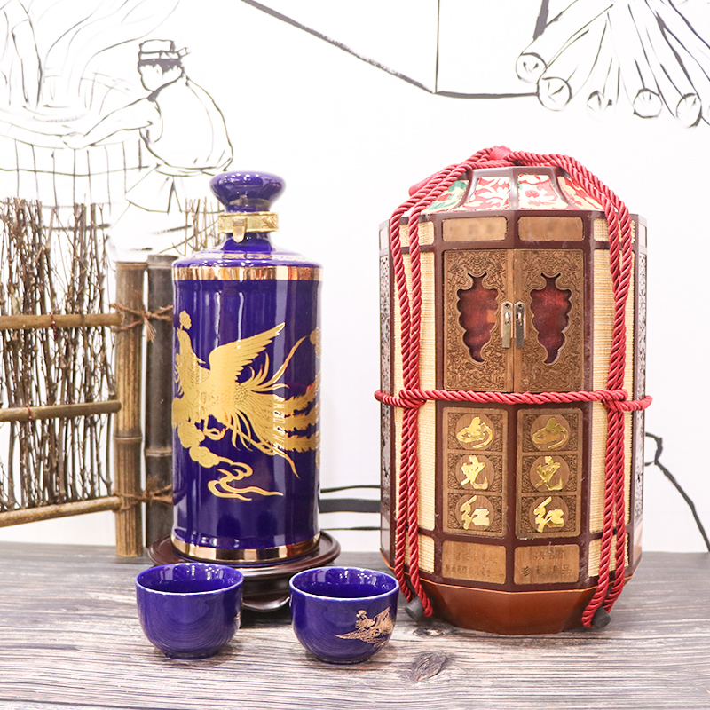 女儿红50年陈黄酒花雕酒精品礼盒1.5L瓶装50年陈年珍藏酒半干型