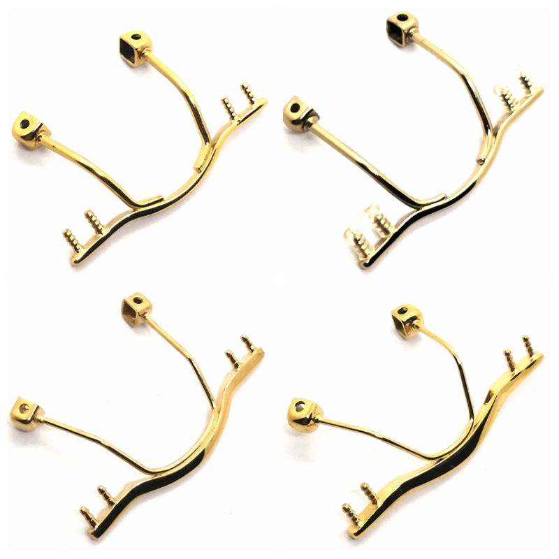 纯钛无框眼镜配件双孔胶钉鼻梁架鼻中梁桥横梁钻石切边眼镜架维修 - 图3