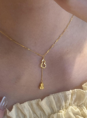 新款18k金高级百搭锁骨链