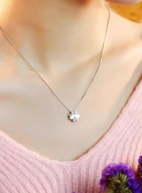 PT950铂金项链 女友礼物18K白金项链 百搭珠宝首饰 钻石吊坠女款