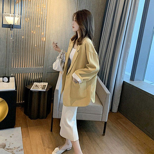 西装外套女2026年新款韩版宽松休闲小个子气质时尚条纹小西服上衣 - 图0