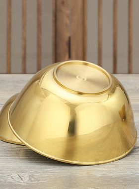 供奉铜碗装饭水油纯铜加厚碗聚宝盆容器铜金碗供佛供水碗斋饭纯铜