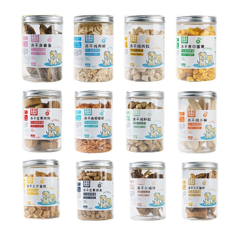 果蛋森林冻干零食桶冻干鸡肉粒蛋黄鹌鹑鸭肉粒宠物猫狗鲜肉冻干罐,淘宝优惠券,粉丝福利购,淘宝优惠卷