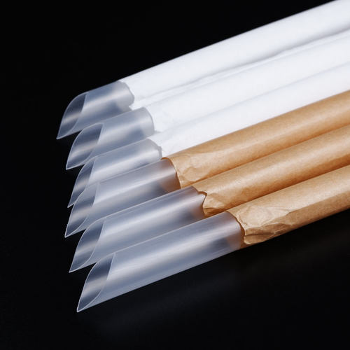 23cm牛皮纸包装尖头食品级PP波霸大珍珠奶茶果汁透明塑料1.3吸管 - 图2