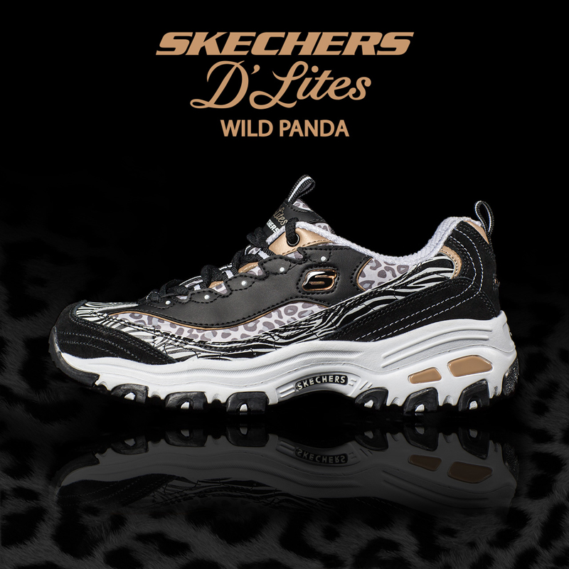 skechers新款官方旗舰熊猫鞋女鞋 skechers奥康时尚休闲鞋