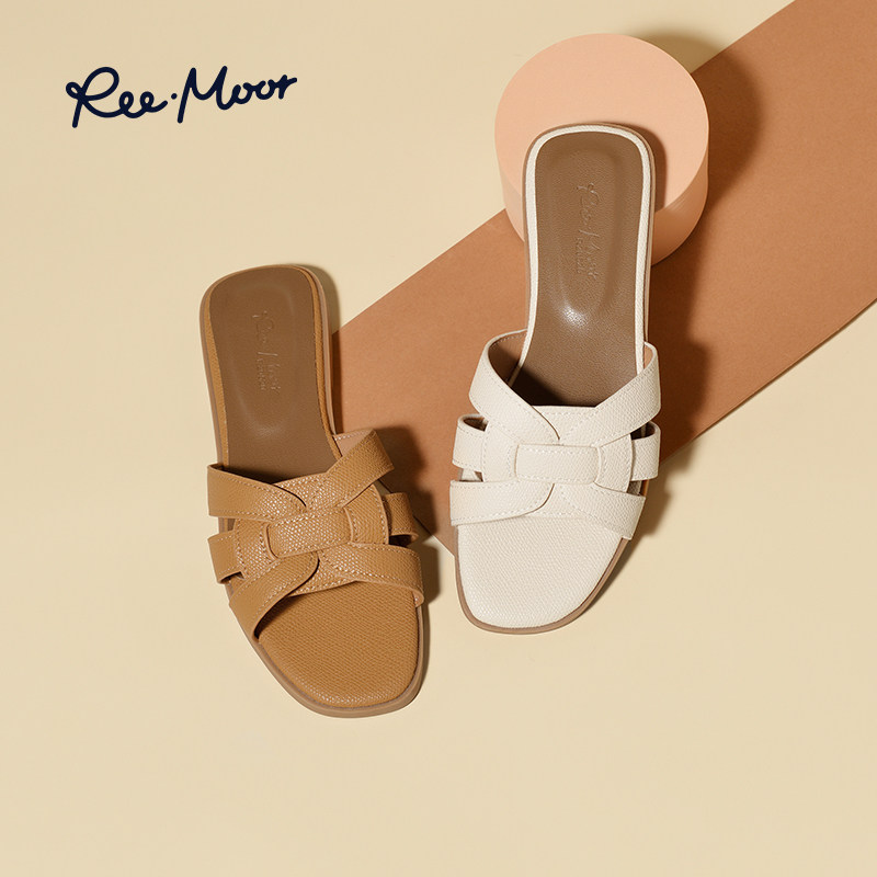 reemoor2026新款平底凉拖鞋女外穿仙女风罗马凉拖韩版时尚睿慕,淘宝优惠券,粉丝福利购,淘宝优惠卷