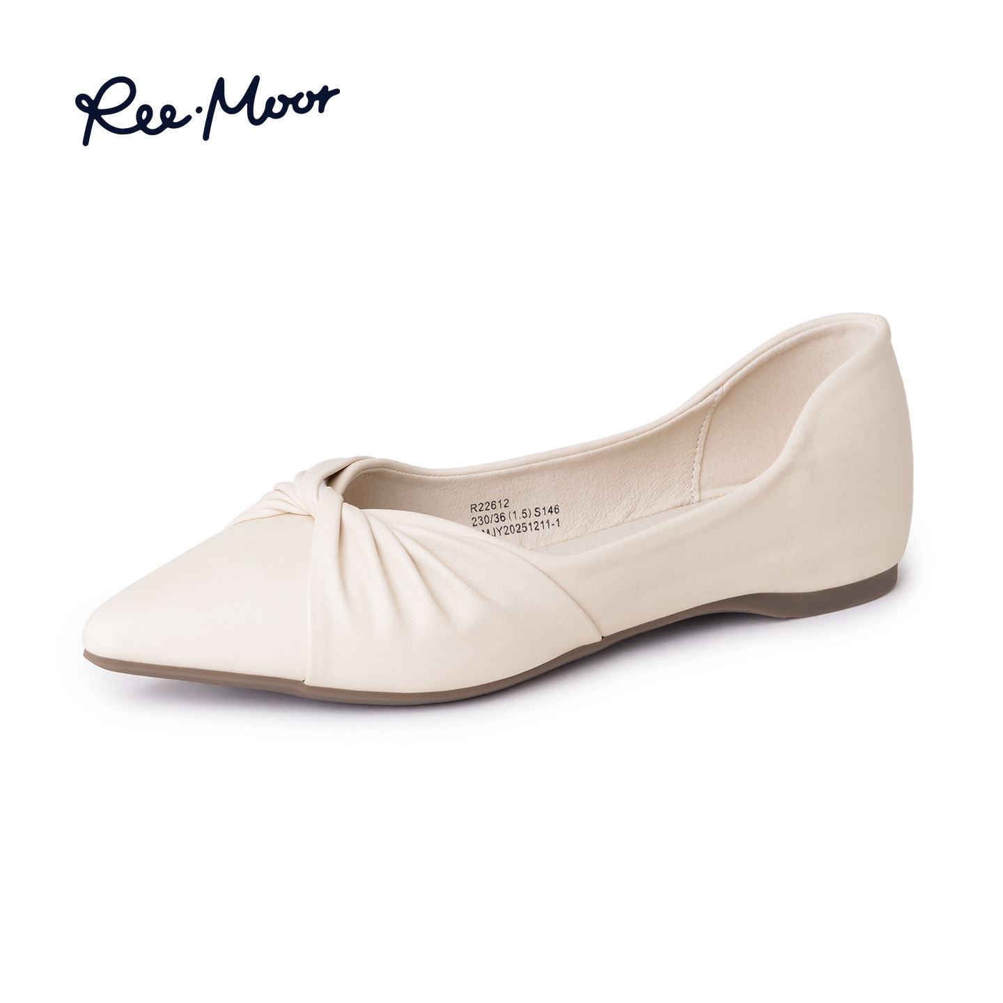 reemoor睿慕法式优雅风尖头气质平底单鞋女浅口蝴蝶结温柔风鞋,淘宝优惠券,粉丝福利购,淘宝优惠卷