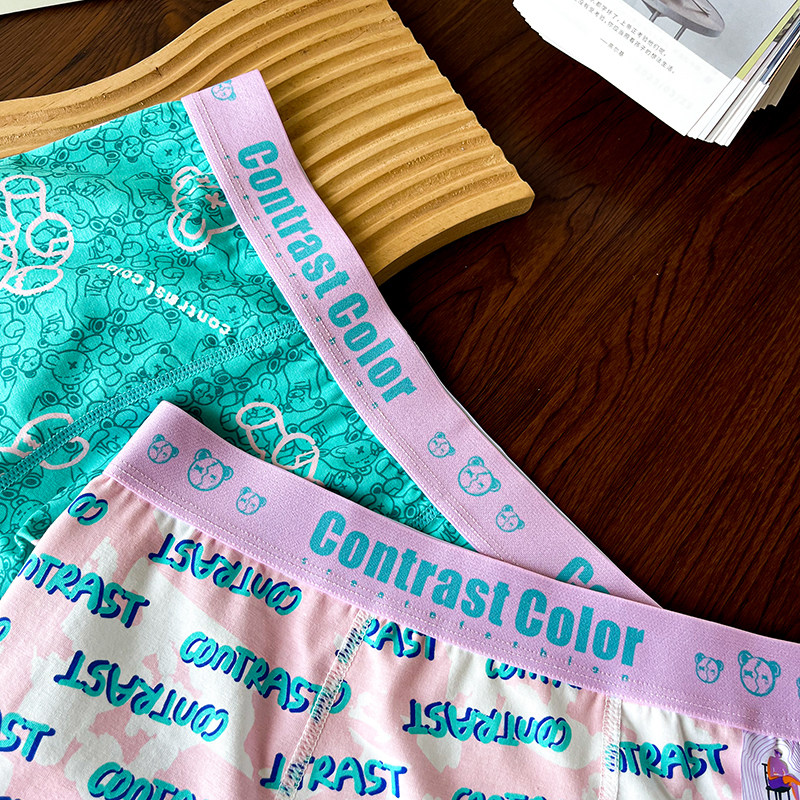 男士内裤纯棉潮流卡通印花亲肤透气抗菌男生宽松运动平角四角短裤,淘宝优惠券,粉丝福利购,淘宝优惠卷