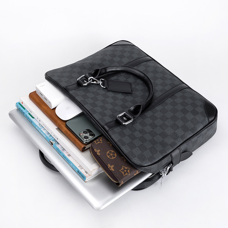 quq男士手提包横款真皮lv ho公文包 quq男士包袋